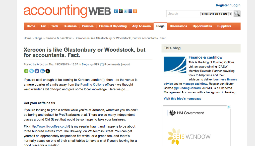 Full details of all the carnage, including where to get your caffiene fix, at AccountingWeb.