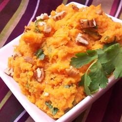 Ok so those diehards may kill me for choosing a recipie without marshmallows, but its a free country guys: add as much marshmallowy goodness to the top of this spicy jalapeno sweet potato dish. Go Wild. After all, this is your wild t-giving. But try this fusion kick for size, and really get those taste buds revved up.