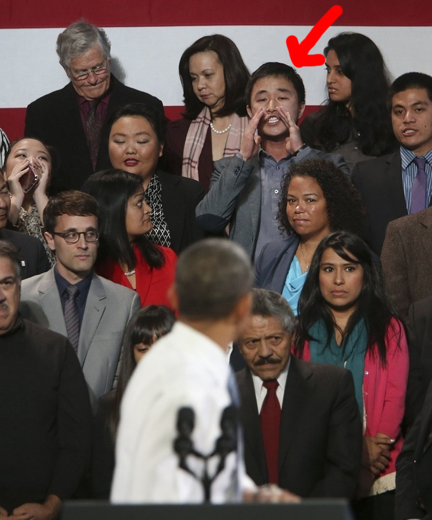 Look At Everyone's Faces When Obama Was Interrupted By A Heckler In San ...