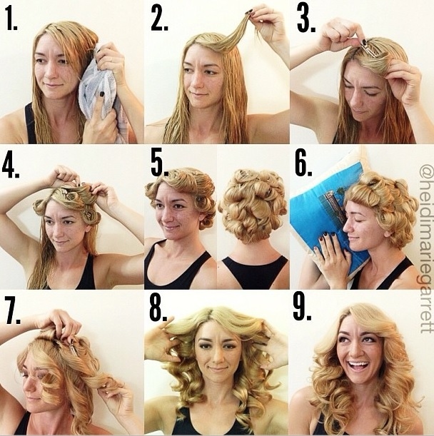 How to curl short outlet hair without heat