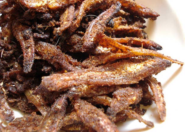 What It Is: Anchovies dipped in a paste of turmeric and red chilies and fried, native to the South Indian region Chettinad.Perfect For: A crispy, spicy appetizer. Feels Like: Temple bells.