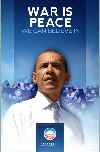 #ICan'tSo... the guy that: Wanted to keep U.S. troops in Iraq past the deadline negotiated by the Bush administration. Continues to support the war in Afghanistan that began when I was in middle school. Don't worry though. It may end by 2024... maybe. Increased the undeclared drone war in Pakistan and Yemen. If interested, click here for a list of innocent children killed by these drone attacks. Oh, and that whole, let's go to war with Syria thing.