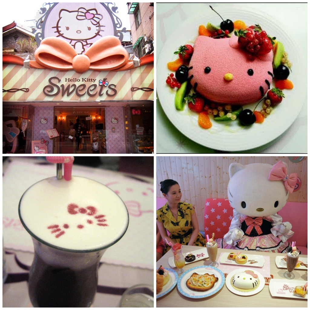 El restaurante más lindo que haya existido, ¿correcto?Frente de la tienda/pastelbebida/Hello Kitty