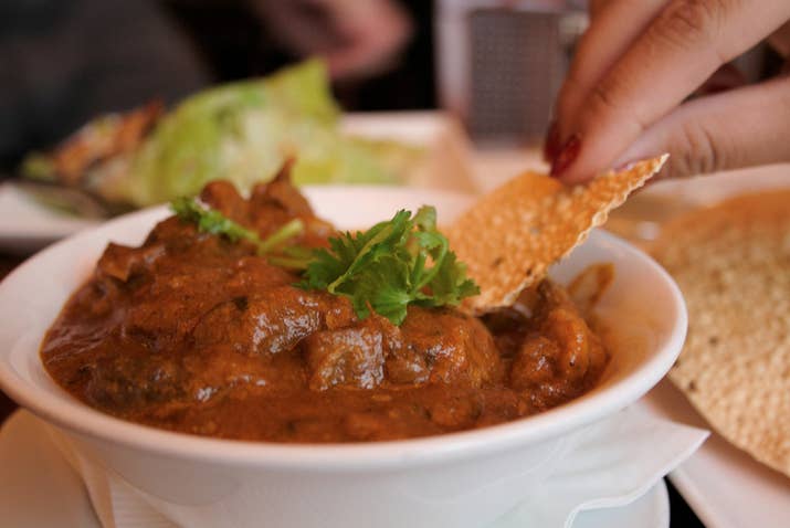 What It Is: A lamb curry of Persian origin, now popular in the Kashmir area. In India, rogan josh is often made using goat meat instead of lamb.Perfect For: When you don't just want a meal – you want a feast.Feels Like: Strutting around in your nicest traditional finery and feeling like royalty.