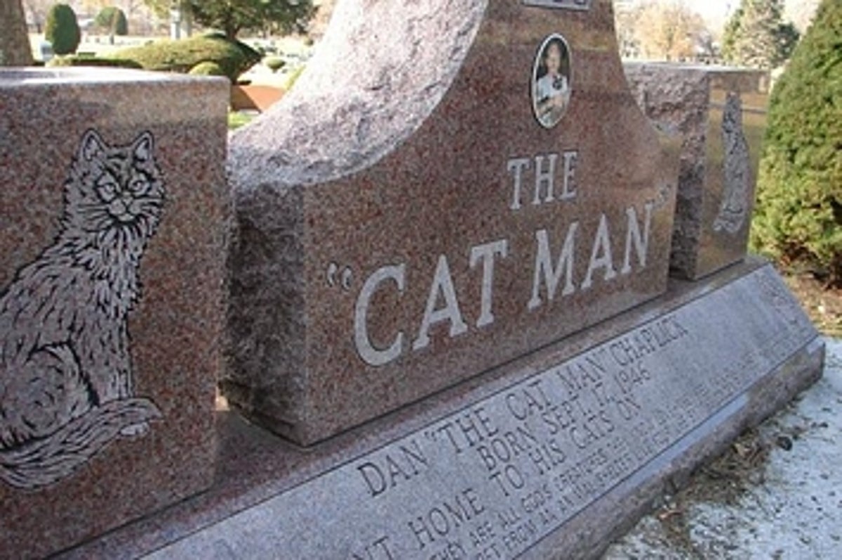 The Glorious Future Gravestone Of Chicago&#39;s &quot;Cat Man&quot;