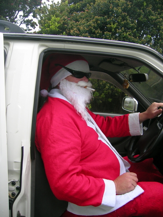 They insist on dressing up as Santa even though they're more likely to traumatize their kids than thrill them.