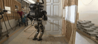 Moving the doors in an arc challenges the robots’ perception and dexterity. The robots must figure out how to align and move themselves as they open each door.