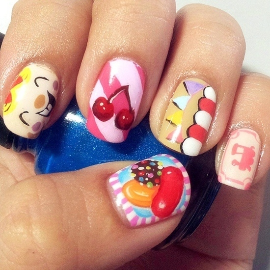 Candy Crush Nail Art - Fables in Fashion