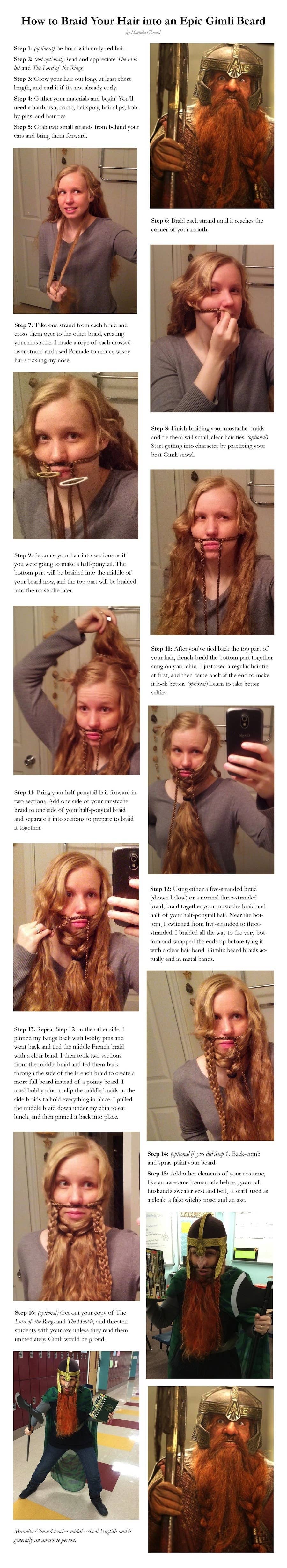 This Is How To Braid Your Hair Into A Gimli Beard