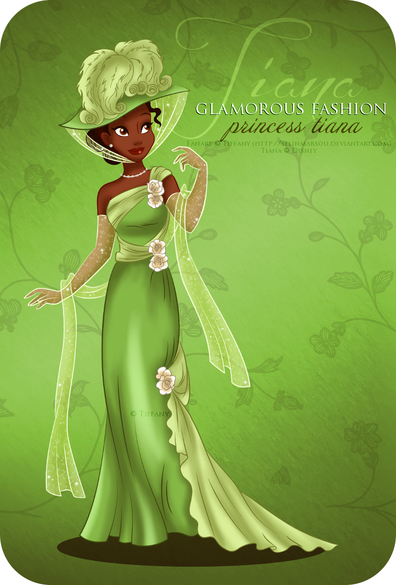 Tiana, stop! I can't take your flawlessness!This piece by selinmarsou is beautiful! Keeping the green, Tiana is dressed like a southern belle dressed by popular hatue designer. I have no other words for such beauty.