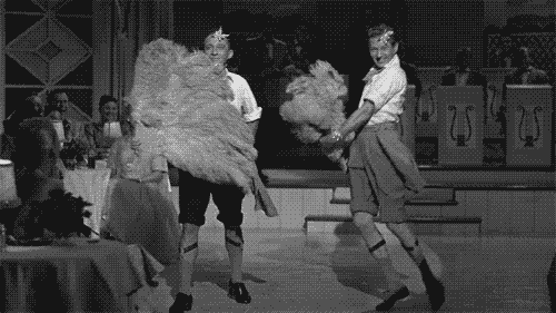 Kaye, who was also a comedian, reportedly cracked up the cast on many occasions during filming. Additionally, this scene was not originally written into the script; it was put in after the director saw Crosby and Kaye joking around on set.(via here, here)