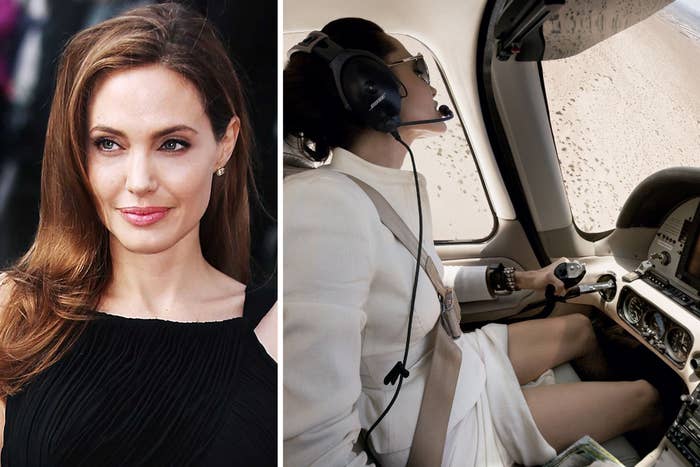 Who knew Brad Pitt’s love and mother of six was a pilot? And her son Maddox likes to join her for flying lessons too!