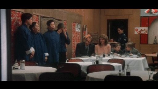 The mother couldn't stop laughing during filming.
