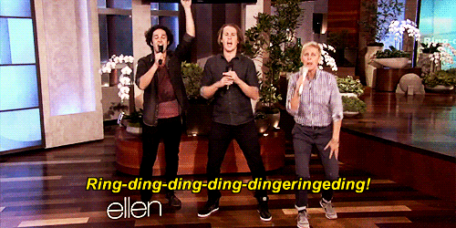 What does he say? Ring-ding-ding-ding-dingeringeding according to Norwegian duo Ylvis in this years Gangnam Style: The Fox