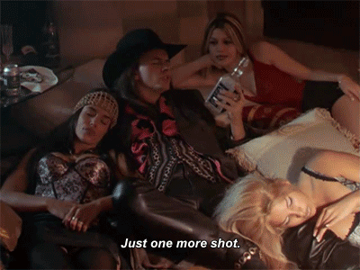Only instead of a trove of strippers (or at least I assume they are―the one in the lower right corner matched her metallic eyeshadow to her lipstick for Christ's sake), imagine scantily clad twinks, half of whom you've probably seen in a gay porn at some point.