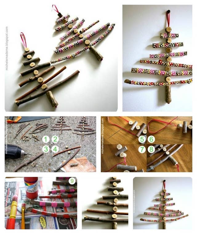 16 Wintry Christmas Decorations Made From Twigs