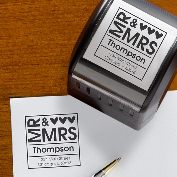 Use a personalized return address stamp (or stickers) to save tons of time.
