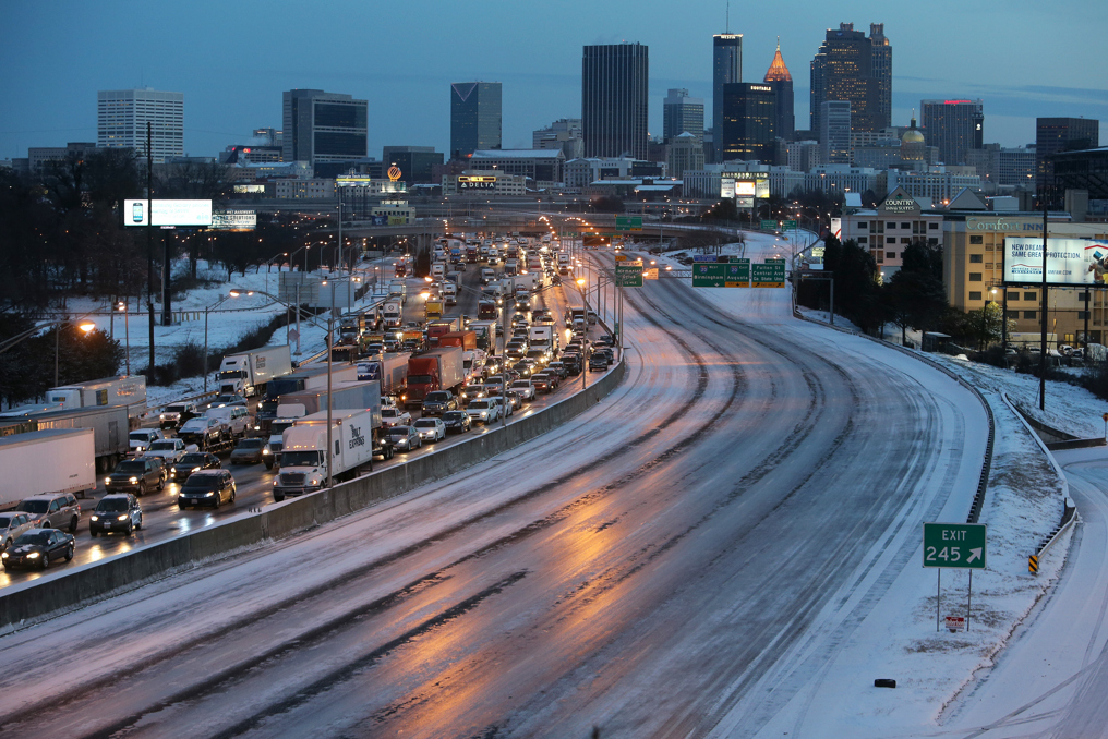 Incredible Images Of Atlanta Essentially Shutting Down After 2 Inches