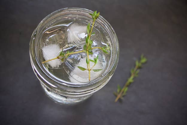 Even diet soda isn't so hot for your teeth or your waistline. Stick with seltzer or water and dress it up with lime or lemon, a sprig of a fresh herb, or a few drops of cocktail bitters to add flavor without adding sugar.