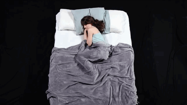 The fetal position is the most common position in the world. People who sleep in the fetal position tend towards worry and anxiety. They are often shy and sensitive.