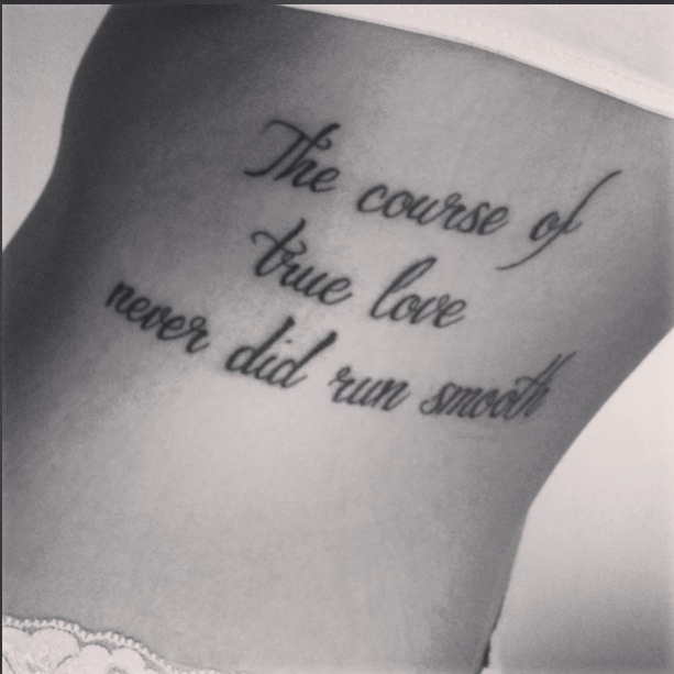 25 Warm Love Quote Tattoos  SloDive