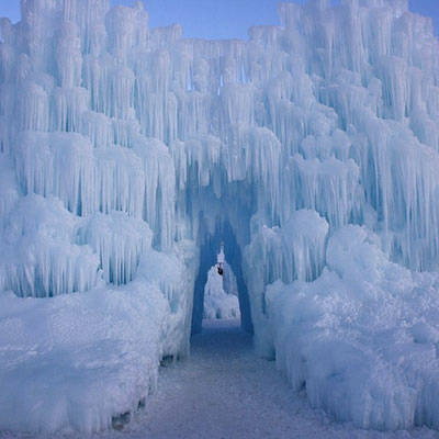 Ice castles are huge in Midway, Utah, where builders spray water on wooden frames to create this effect. If you'd prefer to keep icicles off your castle, follow our guide for how to get rid of ice dams.