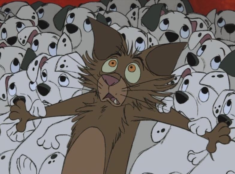 A cat who risks his life for puppies? Yes. Just yes.