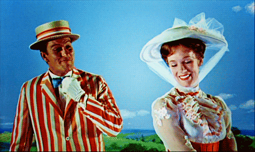 Bert and Mary Poppins (Mary Poppins)Their has always been tension there.