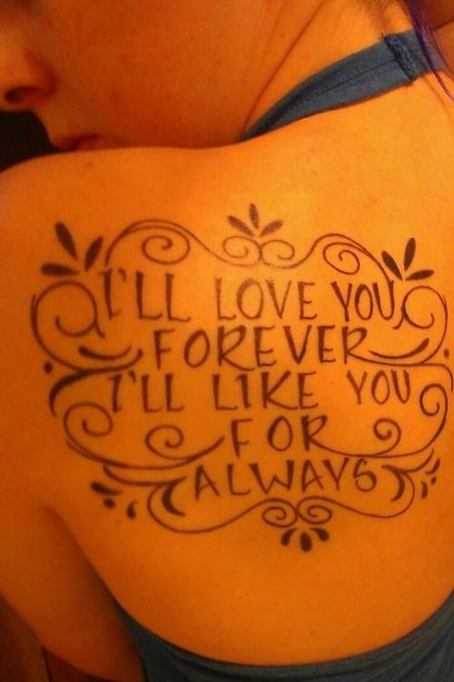 love you forever tattoo