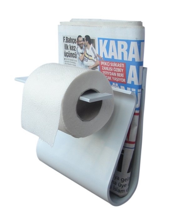 The Toilet Paper and Magazine Holder in One