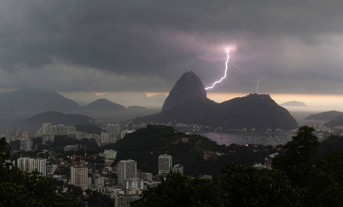 Lightning Strikes Christ The Redeemer Statue And Breaks Off Its Finger