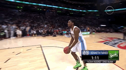 KENNETH FARIED! THROUGH THE LEGS! OFF THE BACKBOARD! DOES GRAVITY EVEN EXIST?!!?