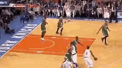J.R. Smith with the stutter one-handed smash in traffic.