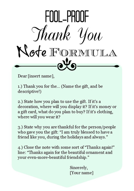 And finally, write your thank-you notes the easy way.