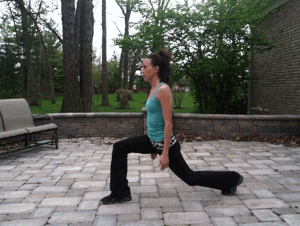 These kick lunges are super quick and great for your core, legs, and butt.