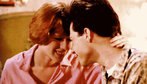So Duckie loves Andie. And Andie has to know… which makes me kind of hate her. But regardless. Duckie, the perennial bestfriend who just always tries to make Andie happy; and Andie, the clueless (possibly) bestfriend who always has enough problems to need some one’s shoulder to cry on. They made a great pair… but I guess a bad couple. So after an ugly confrontation, Duckie helps convince Andie that she does belong. And she goes off to prom (the 80’s version of the Promised Land) in her homemade pink dress and supposedly lives happily ever after. And what happens to Duckie? The popular girl who was evil the whole movie suddenly realizes Jon Cryer’s unstoppable sex appeal and winks at him… so he’s good too. It has since come to light that the original version had these two getting together, but test audiences didn't like it. So now I don't like them and hope they are haunted with this decision.