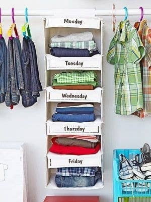 Or use a handy handbag organizer., 53 Seriously Life-Changing Clothing  Organization Tips