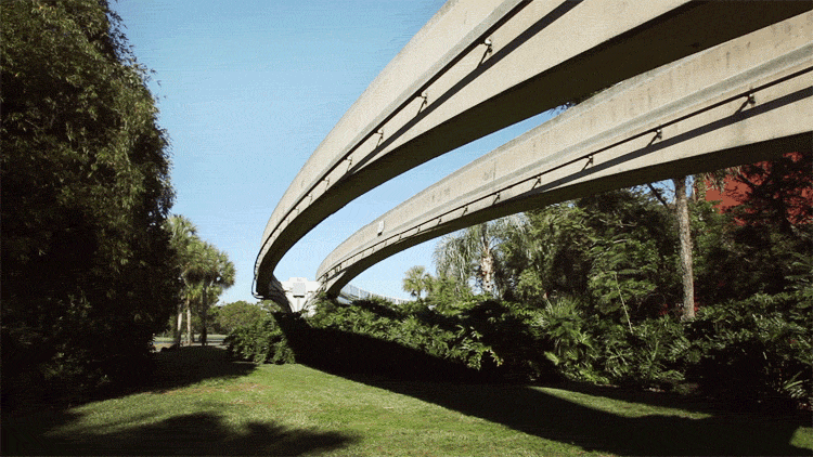 BONUS: Taking the monorail through Epcot before getting to the station.