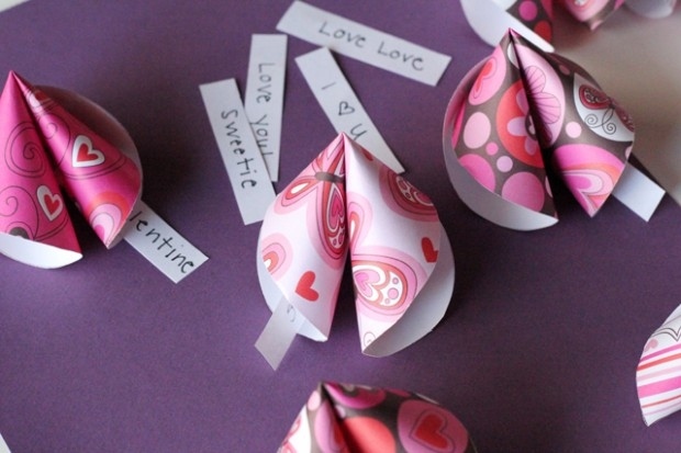 Make a Valentine card, takeout style.