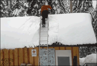 Put the ladder away. Don't be macho, now.