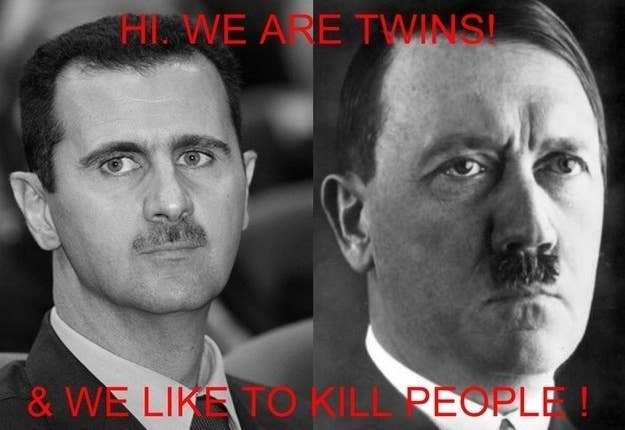 …well, Assad has yet to join Hitler there.