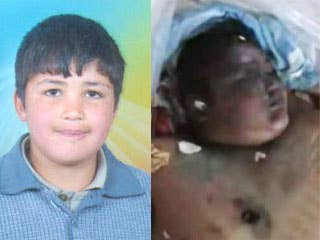 Anyone who dares oppose Assad and his regime automatically become terrorists and targets for Assad’s army…including young children like 13 y.o. Hamza al Khateeb. Hamza was arrested during a rally in April 2011, detained for a month, then returned to his family as a mutilated corpse with welts, cigarette burns and wounds from bullets fired to injure, not to kill. His kneecaps were smashed, neck broken, his jaw shattered and genitals cut off.