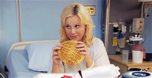 “We need to remember what's important in life: friends, waffles, work. Or waffles, friends, work. Doesn't matter, but work is third.” --Leslie Knope