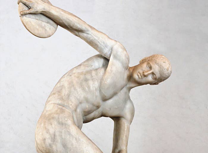 No uniform, no problem. Ancient Greek athletes often competed in the nude. At least there was no issue with what country their uniforms were made in.