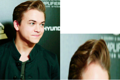 Hunter's perfectly coifed hair rivals that of Harry Styles. But it's 100 percent better.