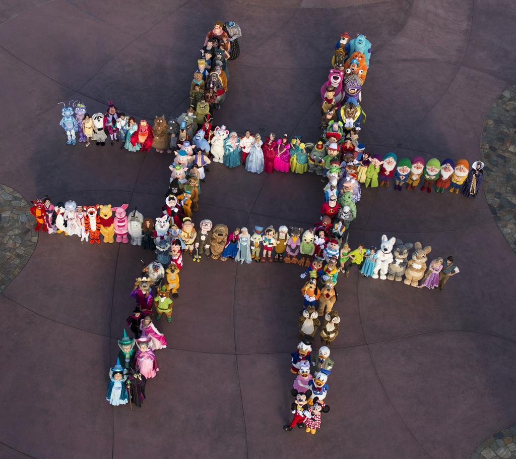 140 Disney Characters Come Together To Create The World's Best Hashtag