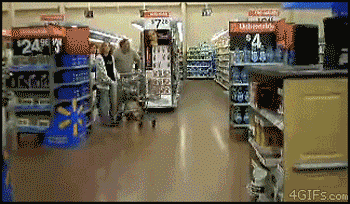 The food located on the walls of the grocery store (vegetables, fruits, bread, dairy, and meat) is the fresh stuff, while the food in the center aisles is generally processed and less healthy.