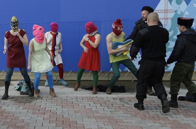 Watch Pussy Riot Get Whipped By Cossacks In Sochi