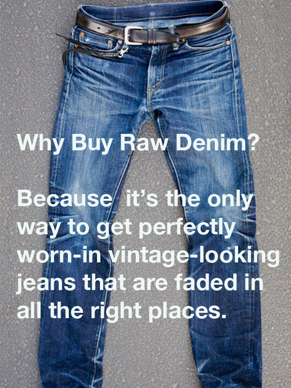 washing raw denim jeans