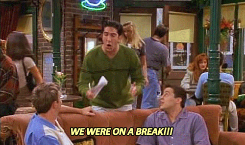 Basically any cheating of the sort. However, you never use this phrase to refer to the Ross and Rachel breakup because... well... were they really on a break?